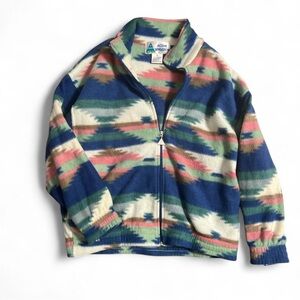 Aztec Print Fleece Zip-Up Jacket